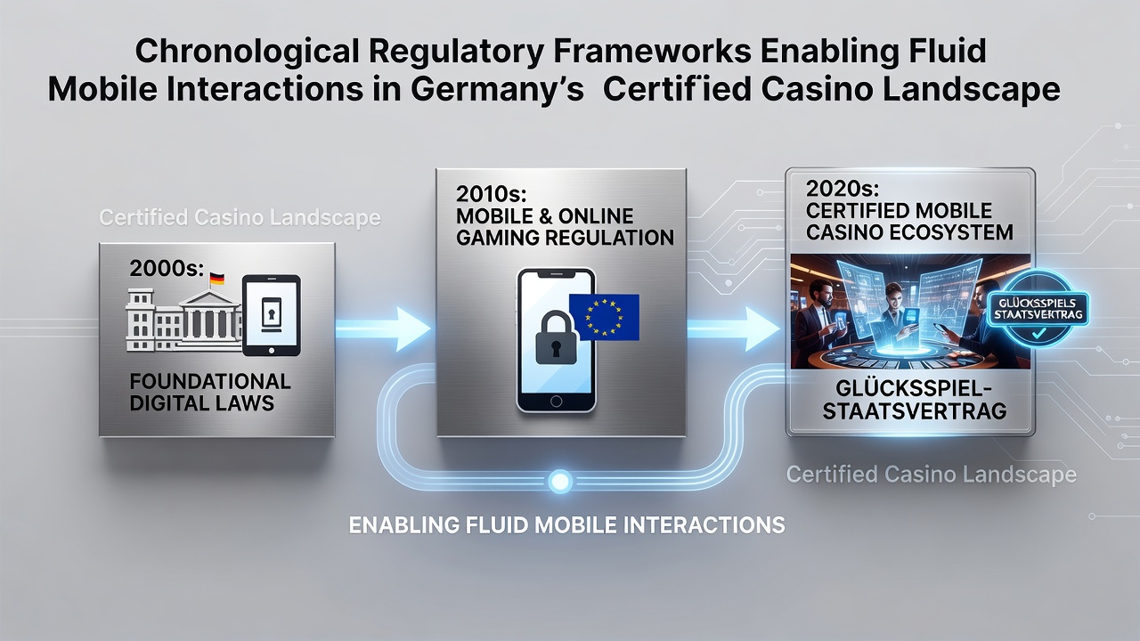 Darstellung der zeitlichen Entwicklung regulatorischer Rahmenbedingungen für mobile Casino-Interaktionen in Deutschland