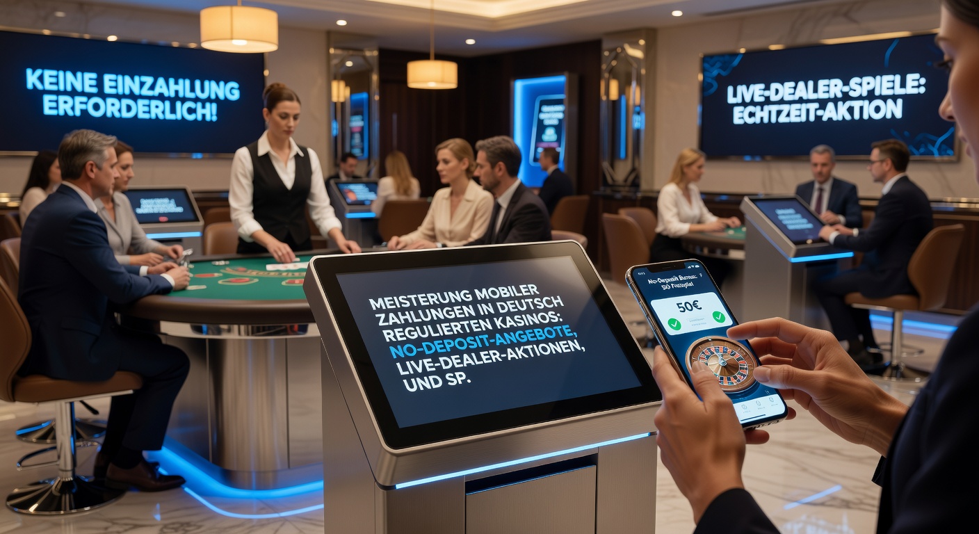 Live-Dealer-Tisch in einem mobilen Casino mit Echtzeit-Zahlungsinterface