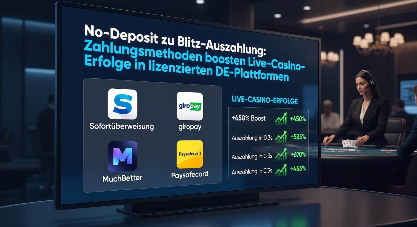 Grafik zeigt nahtlosen Übergang von No-Deposit-Bonus zu schneller Auszahlung in einem Live-Casino-Interface auf lizenzierter DE-Plattform